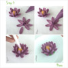 Steps 3i to 3l - Assembling Water Lily, Third Layer: Design and Photos by Manu