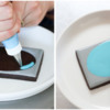 Step 1c - Flood Aqua Oval: Cookie and Photos by Aproned Artist