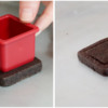 Step 2a - Make Square Impression in Cookie: Cookie and Photos by Aproned Artist