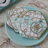 Both Seas the Day Dynamic Duos Sets in Use - Two Colors Only: Cookies and Photo by Julia M Usher; Stencils Designed by Julia M Usher in Partnership with Confection Couture Stencils
