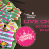 Live Chat Banner for The Cookie Countess: Logo, Cookies, and Photo by The Cookie Countess; Graphic Design by Julia M Usher