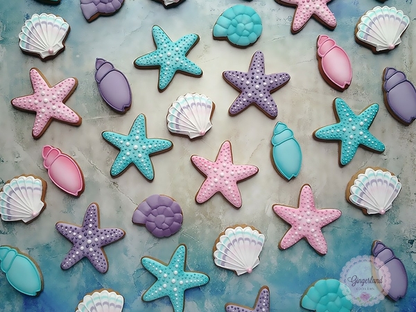 #5 - Starfish and Shell Cookies by Gingerland