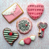 Airbrushed and Stenciled Cookies for Valentine's Day: Cookies and Photo by Berni Solti