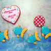 Airbrushed and Stenciled Fish Scene: Cookies and Photo by Berni Solti
