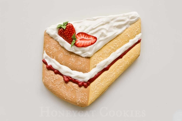 Victoria Sponge Cake Slice Cookie