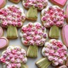 Pink Bouquets and Hearts: Cookies and Photo by Anne Yorks