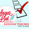 Sugar Dot Surveys Banner - Dough Thickness: Free Survey Clip Art from clipartxtras.com; Graphic Design by Julia M Usher