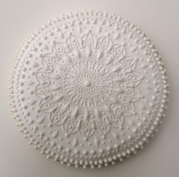 #10 - White Mandala Cookie by ANNA SWEET DESIGN