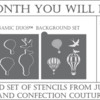 January Stencil of the Month Club Offering: Stencils Designed by Julia M Usher in Partnership with Confection Couture Stencils