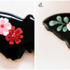 Steps 4c and 4d - Pipe and Marble Pink Flower Centers: Cookie and Photos by Aproned Artist