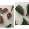 Steps 3a and 3b - Outline and Flood One Half of Each Leaf: Design, Cookies, and Photos by Manu