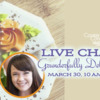 Kristin's Live Chat Banner: Cookie and Photos by Kristin Grunder; Graphic Design by Julia M Usher