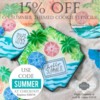 Summer-Themed Stencil Sale: Cookies and Photo by Julia M Usher; Graphic Design by Confection Couture Stencils