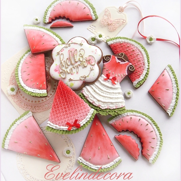 #1 - Watermelon Cookies by Evelindecora