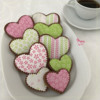 Heart Cookies with Fabric Leftovers: Design, Cookies, and Photo by Manu