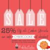 Cyber Monday Cookie Stencil Sale Banner with Cyber-Cookie!: Graphic Courtesy of Confection Couture Stencils; Modified with Shutterstock Clip Art by Julia M Usher