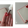 Steps 4a and 4b - Glue Heart Transfer On Envelope, and Add Details: Design, Cookie, and Photos by Manu