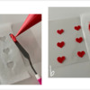 Steps 3a and 3b - Make Stencil and Stencil Heart Transfers: Design, Transfers, and Photos by Manu