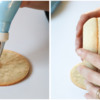 Step 7d - Attach Egg Cookie to Base Cookie: Cookies and Photos by Aproned Artist