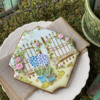 Two Hyacinths by a Double Gate: Cookie and Photo by Julia M Usher; Stencils by Julia with Confection Couture Stencils