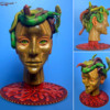 Stacy's Finished Medusa Head: 3-D Cookie by Stacy Frank; Photos by Stacy Frank