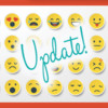 Reactions Release Update Banner: Royalty-Free Emoji Clip Art; Graphic Design by Julia M Usher