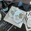 Selection of Cookies Using Julia's June 2020 Stencil Release!: Cookies and Photo by Julia M Usher; Stencils Designed by Julia M Usher with Confection Couture Stencils; Graphic Design by Julia M Usher