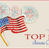 Top 10 Patriotic Cookies - July 4, 2020: Cookies and Photo by The Sophistibaker; Graphic Design by Julia M Usher