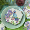 Smaller Bird with Contoured Floral Appliqué: Cookie and Photo by Julia M Usher; Stencils Designed by Julia M Usher with Confection Couture Stencils