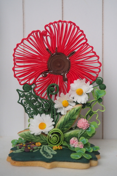 Floral Arrangement on Cookie by Szalony Cukiernik. 08.2020