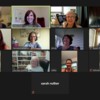 August 14 Zoom Call Participants: Screenshot Courtesy of Dotty Raleigh