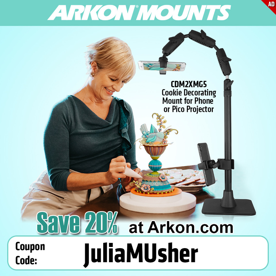 Cookie Decorator Projector Mount and Phone Holder by Arkon Mounts