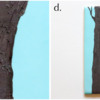 Steps 1c and 1d - Pipe and Texture Interior of Tree with Palette Knife: Cookie and Photos by Aproned Artist