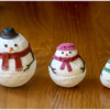 Final Nesting Snowman Family: 3-D Cookies and Photo by Aproned Artist