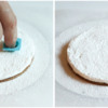Step 5b - Make Snow Angel Head Indentation: Cookie and Photos by Aproned Artist