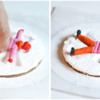Step 5e - Place Child Royal Icing Transfer in Snow Angel Indentation: Cookie and Photos by Aproned Artist