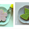 Steps 3e and 3f - Pipe More Stitches on Flower and Double-Leaf Cookies: Cookies and Photos by Manu