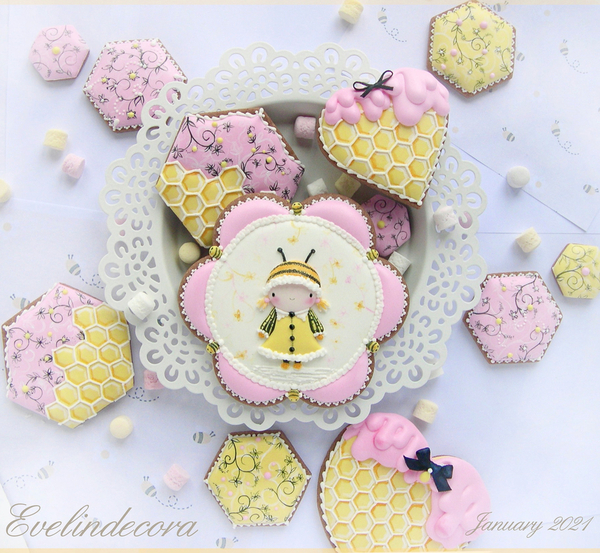 #1 - Bee Mine Cookies by Evelindecora