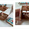 Steps 3c and 3d - Pipe Glue Along Opposing Edges and Attach Two Trapezoids: Design, Cookies, and Photos by Manu
