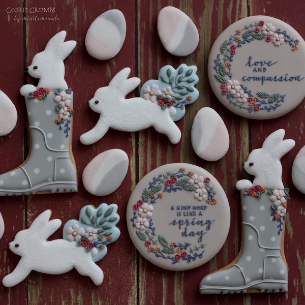 #2 - Bunny and Flower Cookies by mintlemonade (cookie crumbs)