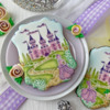 Closer Glimpse of Second Princess with Glass Slipper: Cookies and Photo by Julia M Usher; Stencils Designed by Julia M Usher with Confection Couture Stencils
