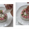 Steps 5c and 5d - Glue Rose to Center of Top Basket Cookie: Design, Cookie, and Photos by Manu