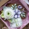 Wafer Paper and Royal Icing Flowers on Cookie: Cookie and Photo by Vanilla &amp; Me