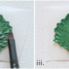 Step 1c - Pipe and Paint Leaves: Photos by Aproned Artist