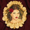 #2 - Handpainted Girl's Portrait with Overpiped Royal Icing Frame: By Mariana Meirelles