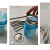 Steps 3a to 3c - Fill Jar with Sugar, Screw Ring in Place, and Insert Stainless Steel Straws in Sugar: Photos by Manu