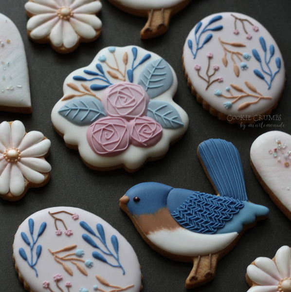 #1 - Birds and Flowers by mintlemonade (cookie crumbs)