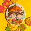 #10 - Fall Love Under Umbrella Cookie: By Olga Goloven