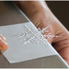 Step 1b - Release Snowflake from Parchment Paper: Photo by Aproned Artist