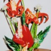 Flower Arrangement from Carved Vegetables: Carving and Photo by Zeena